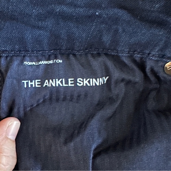 7 for all mankind the ankle skinny denim jeans B(AIR) size 31 high stretch - Picture 11 of 16